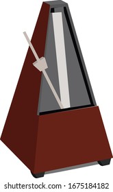Metronome, ilustración, vector sobre fondo blanco.