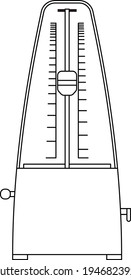 A metronome isolated vector illustration.