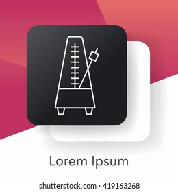 Metronome line icon