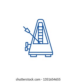 Metronome line icon concept. Metronome flat  vector symbol, sign, outline illustration.