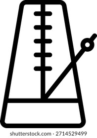 vetor de ilustração de ícone de linha de metrônomo