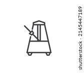 Metronome line icon. linear style sign for mobile concept and web design. Metronome outline vector icon. Symbol, logo illustration. Vector graphics