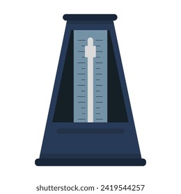 Symbol der Metronomzeile. Rhythmus, Instrument, Musik, Beat, Tempo, Zeit, Meter, Uhr, Intervall, Pfeil, Pendeln, Countdown. Vektorsymbol für Unternehmen und Werbung