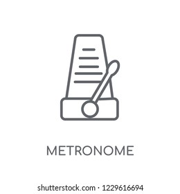 Metronome linear icon. Modern outline Metronome logo concept on white background from Music collection. Suitable for use on web apps, mobile apps and print media.
