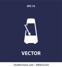 metronome with pendulum icon. vector eps10 icon
