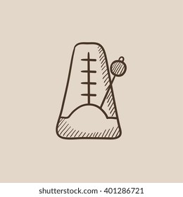 Metronome sketch icon.