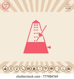 Metronome symbol icon