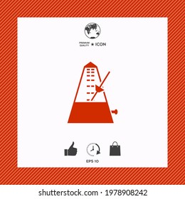Metronome symbol icon. Graphic elements for your design