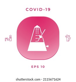 Metronome symbol icon. Graphic elements for your design