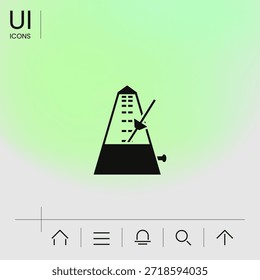Icono de símbolo de metrónomo. Elementos gráficos para su diseño