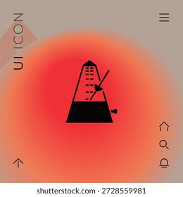 Metronome symbol icon. Graphic elements for your design
