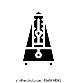 metronome tool glyph icon vector. metronome tool sign. isolated contour symbol black illustration