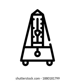 metronome tool line icon vector. metronome tool sign. isolated contour symbol black illustration