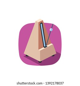 Metronome vector 3d isometric color icon new flat style. Creative illustration, idea for infographics.