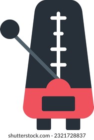 Metronome Vector Icon Flat Style