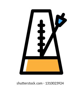 A metronome vector illustration in line color design