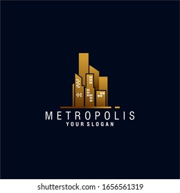 Vorlage für die Design-Vektorillustration von Metropolis City-Logos