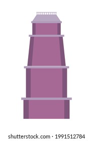 metropolis skyscraper purple architecture icon