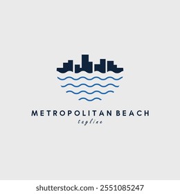 metropolitan beach logo vector illustration design