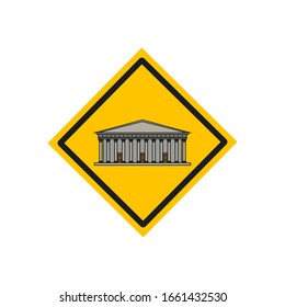 Metropolitan Cathedral of Buenos Aires in Argentina. vector icon