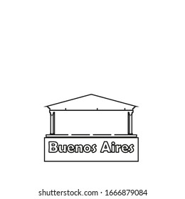Metropolitan Cathedral of Buenos Aires in Argentina. vector icon