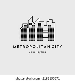 metropolitan city logo vector illustration design