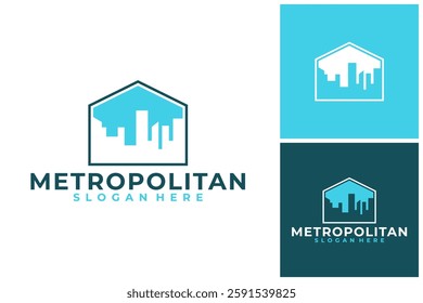 Metropolitan urban dense city logo design