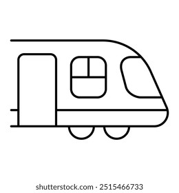 Ícones de linha editáveis do Metrorail. Tecnologia verde, Net Zero, carbono neutro e conceito de sustentabilidade ambiental em estilo mínimo. Coleção de Ícones de Estrutura de Tópicos Finos