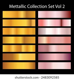 Mettallic Collection Set Vol 2 Illustration Vector Base EPS