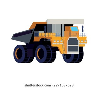 Mettalurgy flat icon with shipment truck vector illustration