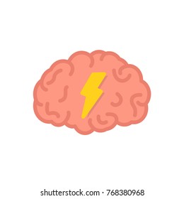 Metting flat icon brainstorm idea
