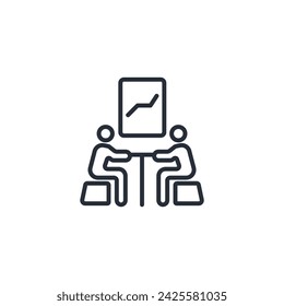 Metting icon. vector.Editable stroke.linear style sign for use web design,logo.Symbol illustration.