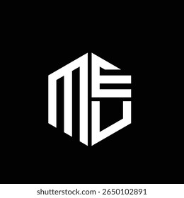 Logotipo MEU Ícone MEU Monograma MEU Letra MEU Minimalista Circulo plana Design de logotipo abstrato moderno único.