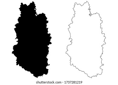 Meuse Department (France, French Republic, Grand Est region) map vector illustration, scribble sketch Meuse map