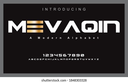 Mevaqin font. Elegant alphabet letters font and number. Classic Lettering Minimal Fashion Designs. Typography modern serif fonts regular uppercase and numbers. vector illustration