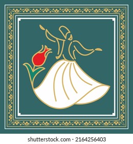 (Mevlana Celaleddin Rumi) December 17, 1273 Mevlana Week is used as a wall painting in Konya, Turkey (Maulana Jalaluddin Rumi)