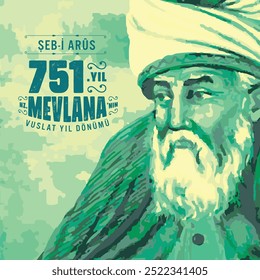 Mevlana Celaleddin-i Rumi, 17 Aralik 1273 Mevlana Haftasi Turquia Cônia, Şeb-i Arus. Traduzido: Mevlana Celaleddin-i Rumi, 17 de dezembro de 1273 Mevlana Week Turkey Konya, Şeb-i Arus.
