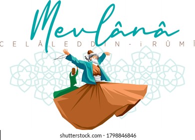 Mevlana Celaleddin-i Rumi, Wer ist Whirling Dervish sufi religiösen Tanz.