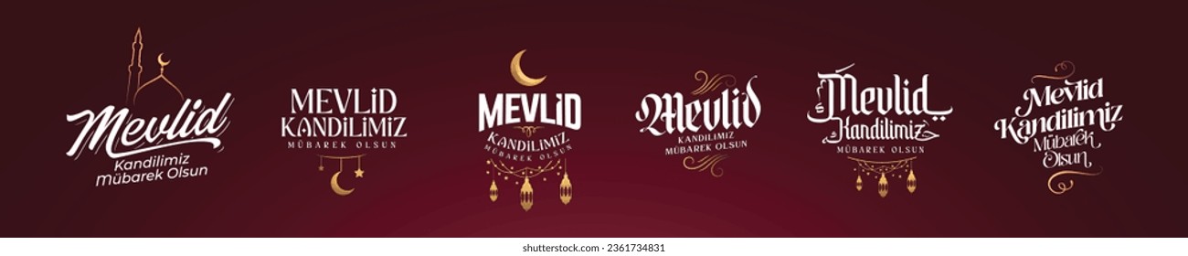 Mevlid Kandilimiz Mubarek olsun. Translation: islamic holy night, Mevlid candle