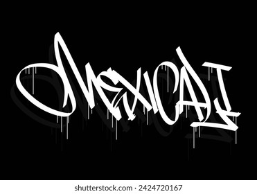 Mexicali city graffiti tag style