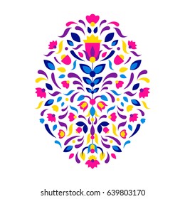 Mexican and African tribal ornament. Aztec embroidery. Ethnic print for design, fashion, clothes, embroidery, banners, posters, cards, backgrounds. Vector illustration.