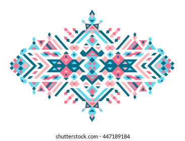 Mexican and African tribal ornament. Ethnic print for design, fashion, clothes, embroidery, banners, posters, cards, backgrounds. Vector illustration. 