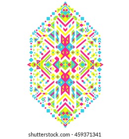 Mexican and African tribal ornament. Ethnic print for design, fashion, clothes, embroidery, banners, posters, cards, backgrounds. Vector illustration.