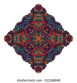 Mexican and African Vector Tribal ethnic ornament can be used as a greeting card