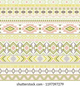 Mexican american indian pattern tribal ethnic motifs geometric vector background. Bohemian native american tribal motifs clothing fabric ethnic traditional design. Mexican folk fashion.