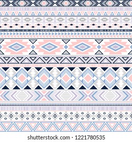 Mexican american indian pattern tribal ethnic motifs geometric seamless background. Chic native american tribal motifs clothing fabric ethnic traditional design. Mexican folk fashion.