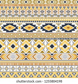 Mexican american indian pattern tribal ethnic motifs geometric vector background. Chic native american tribal motifs textile print ethnic traditional design. Mayan clothes pattern design.