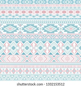 Mexican american indian pattern tribal ethnic motifs geometric vector background. Cool native american tribal motifs textile print ethnic traditional design. Aztec symbol fabric print.