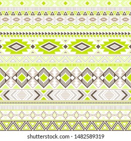 Mexican american indian pattern tribal ethnic motifs geometric seamless background. Rich native american tribal motifs textile print ethnic traditional design. Mexican folk fashion.