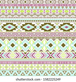 Mexican american indian pattern tribal ethnic motifs geometric vector background. Abstract native american tribal motifs textile print ethnic traditional design. Aztec symbol fabric print.